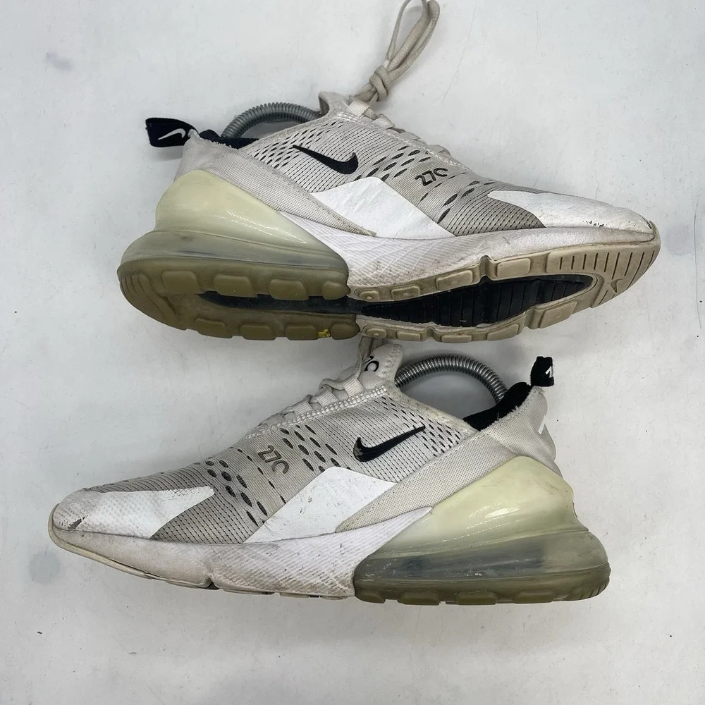Nike Air Max 270 Shoes Womens 7.5 White Sneaker Mesh Low Top Running